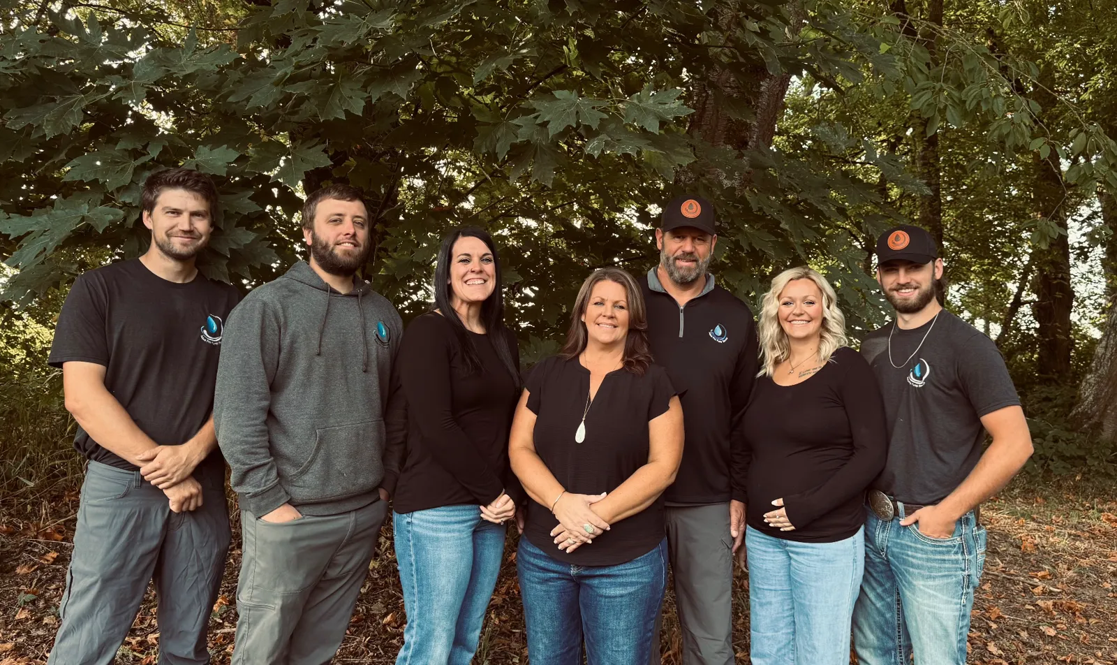 The Aqua Pro Pump Service family team, Shayne and Carie Tribble with their crew, in Oregon