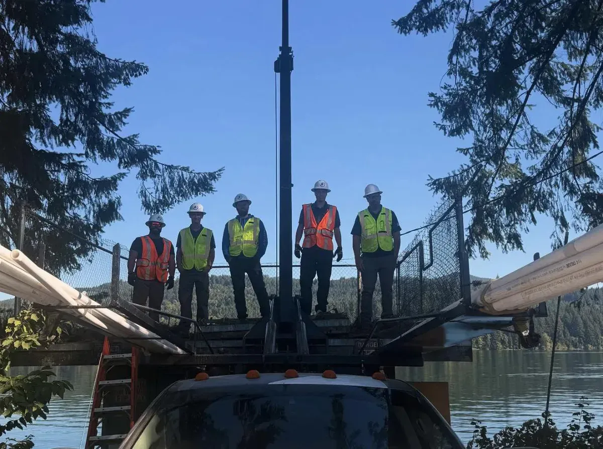 The Aqua Pro Pump Service crew on their service truck in Oregon